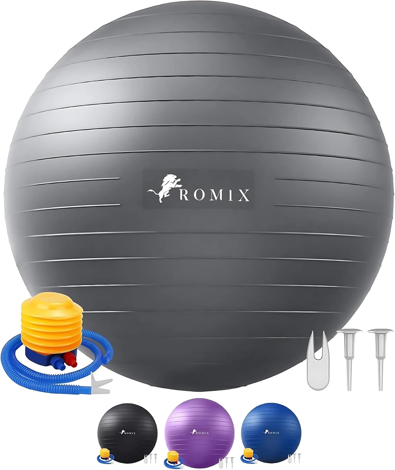 ROMIX Exercise Ball - Anti-burst Extra Thick Swiss Gym Ball